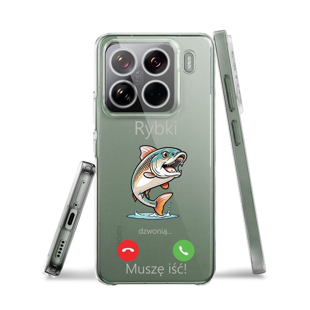 Etui do Xiaomi 15 Pro przeźroczyste, silikonowe Flexi, rybki dzwonią - obrazek 3