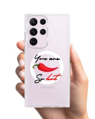 Etui do Samsung Galaxy S23 Ultra z MagSafe przeźroczyste, silikonowe Flexi, papryczka chilli