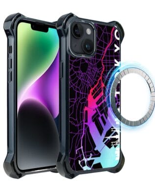 Etui do iPhone 14 Plus IBIZU DropGuard Ultra z MagSafe, mapy świata, Tokyo