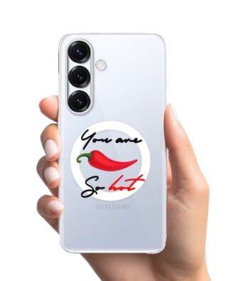 Etui do Samsung Galaxy S25 z MagSafe przeźroczyste, silikonowe Flexi, papryczka chilli