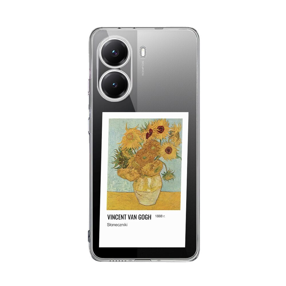 Etui do Xiaomi POCO X7 Pro przeźroczyste, silikonowe Flexi, słoneczniki