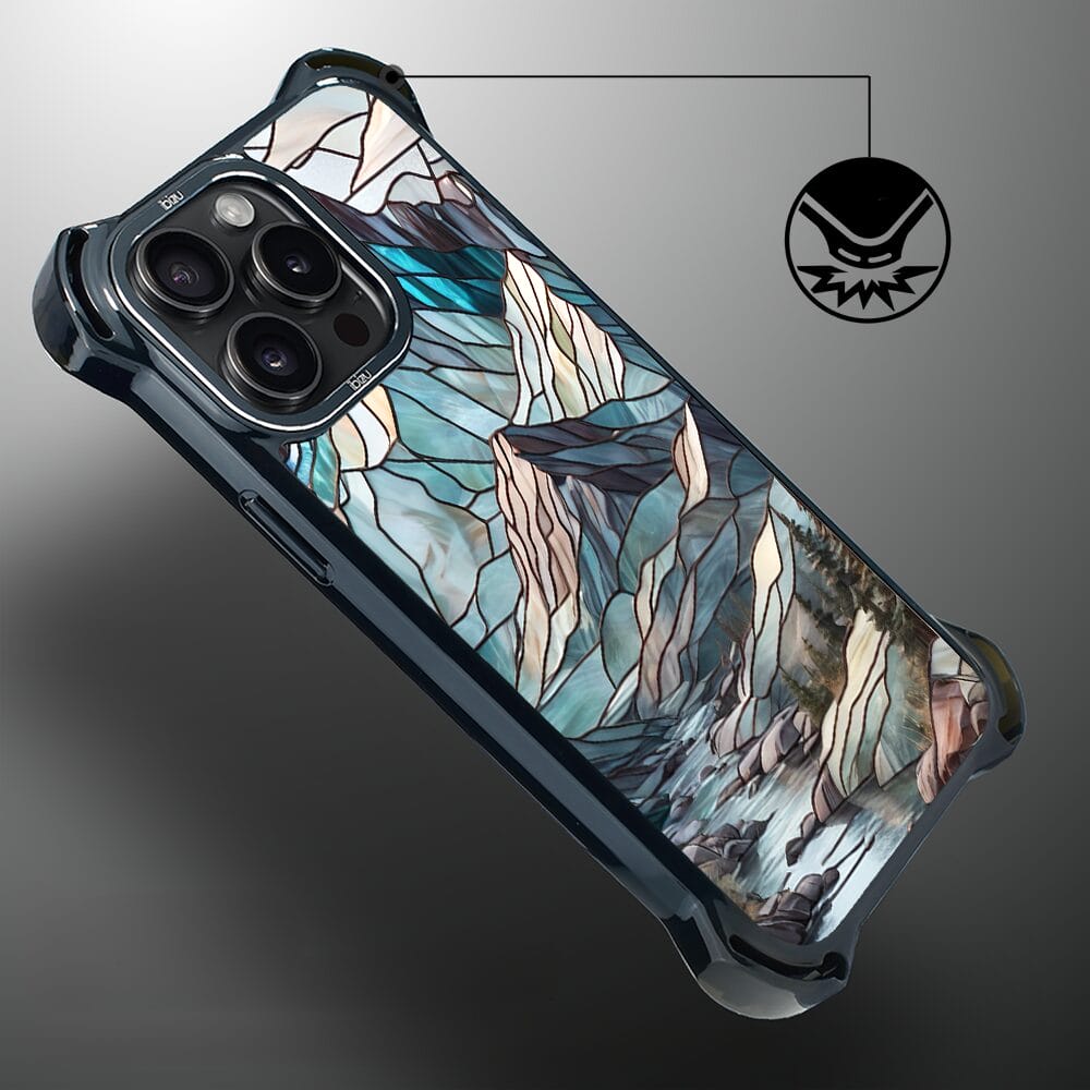 Etui do iPhone 15 Pro IBIZU DropGuard Ultra z MagSafe, Barwy Szkła, Górski Potok - obrazek 4