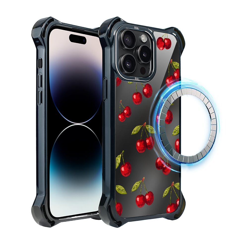 Etui do iPhone 14 Pro IBIZU DropGuard Ultra z MagSafe, Midnight, Wiśniowa noc