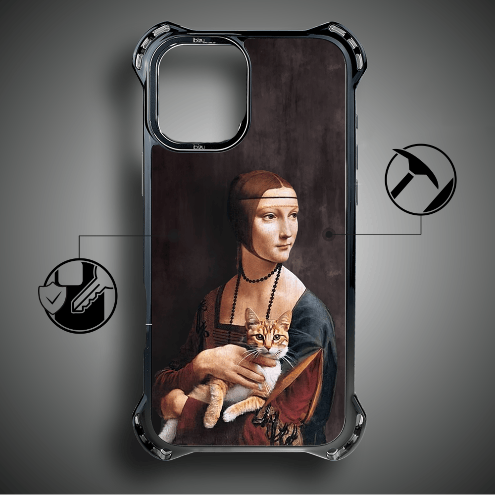 Etui iPhone 16 IBIZU DropGuard Ultra z MagSafe, Leonardo Da Vinci, dama z kotem - obrazek 7