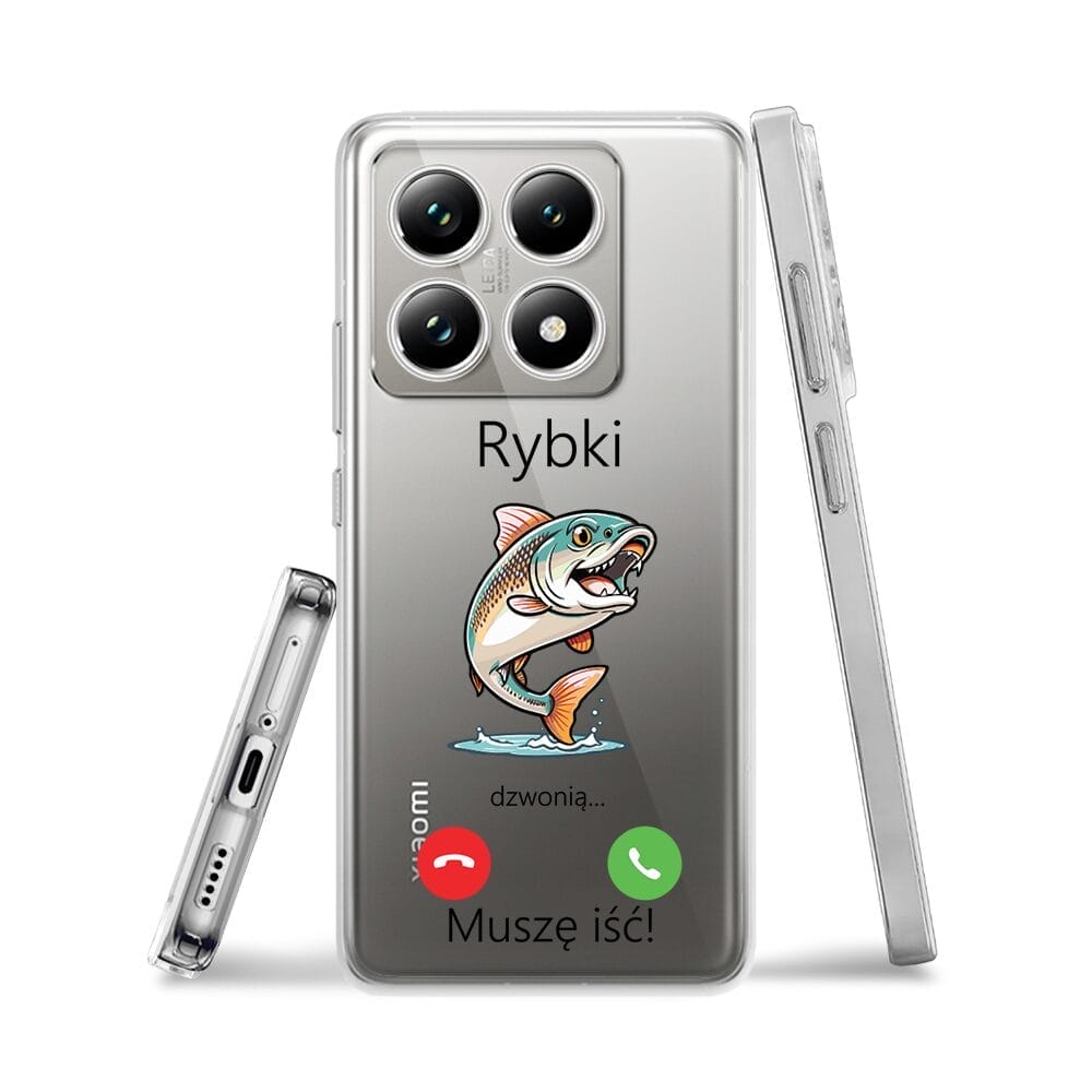 Etui do Xiaomi 14T przeźroczyste, silikonowe Flexi, rybki dzwonią - obrazek 3