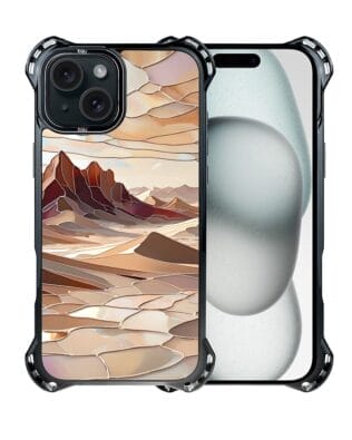 Etui do iPhone 15 Plus IBIZU DropGuard Ultra z MagSafe, Barwy Szkła, Pustynny spokój