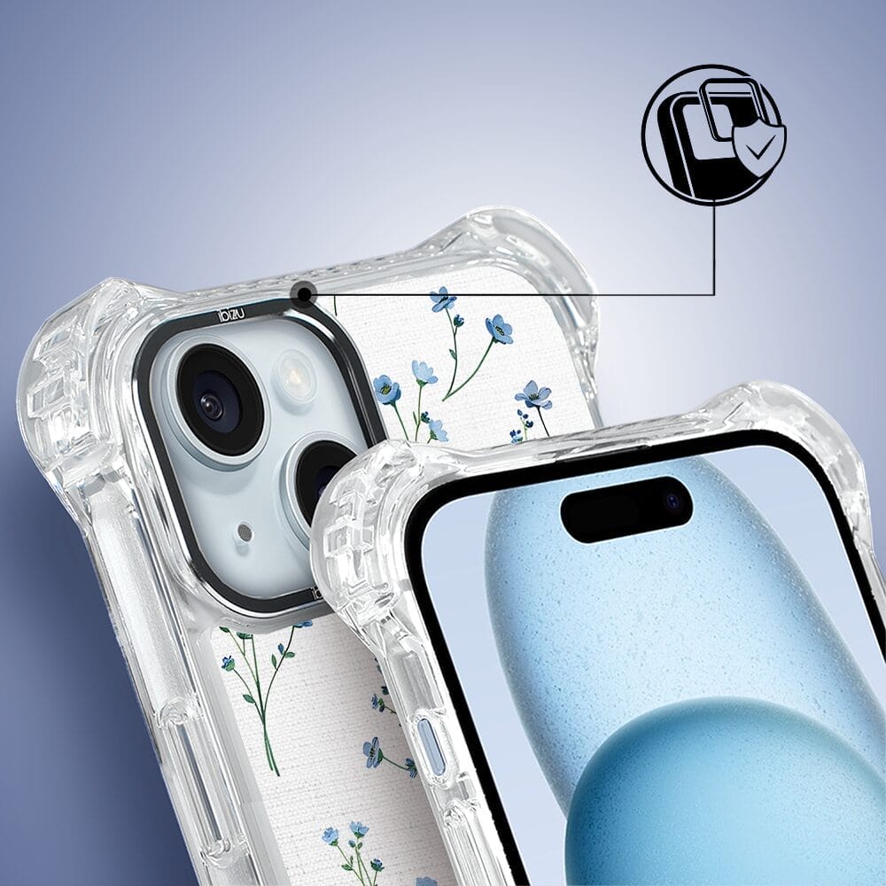 Etui do iPhone 15 Plus IBIZU DropGuard Ultra z MagSafe, Pastel Bloom, Niebieski sen - obrazek 3