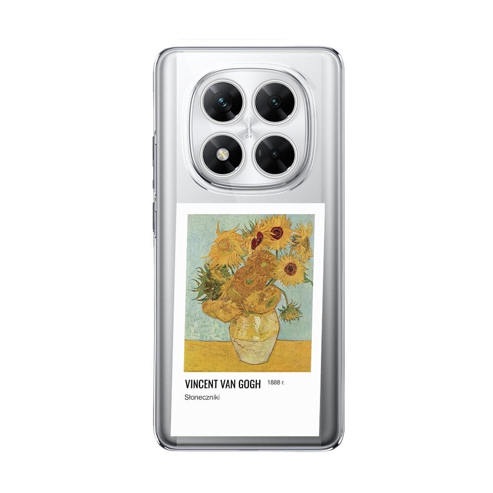 Etui do Xiaomi POCO X7 przeźroczyste, silikonowe Flexi, słoneczniki