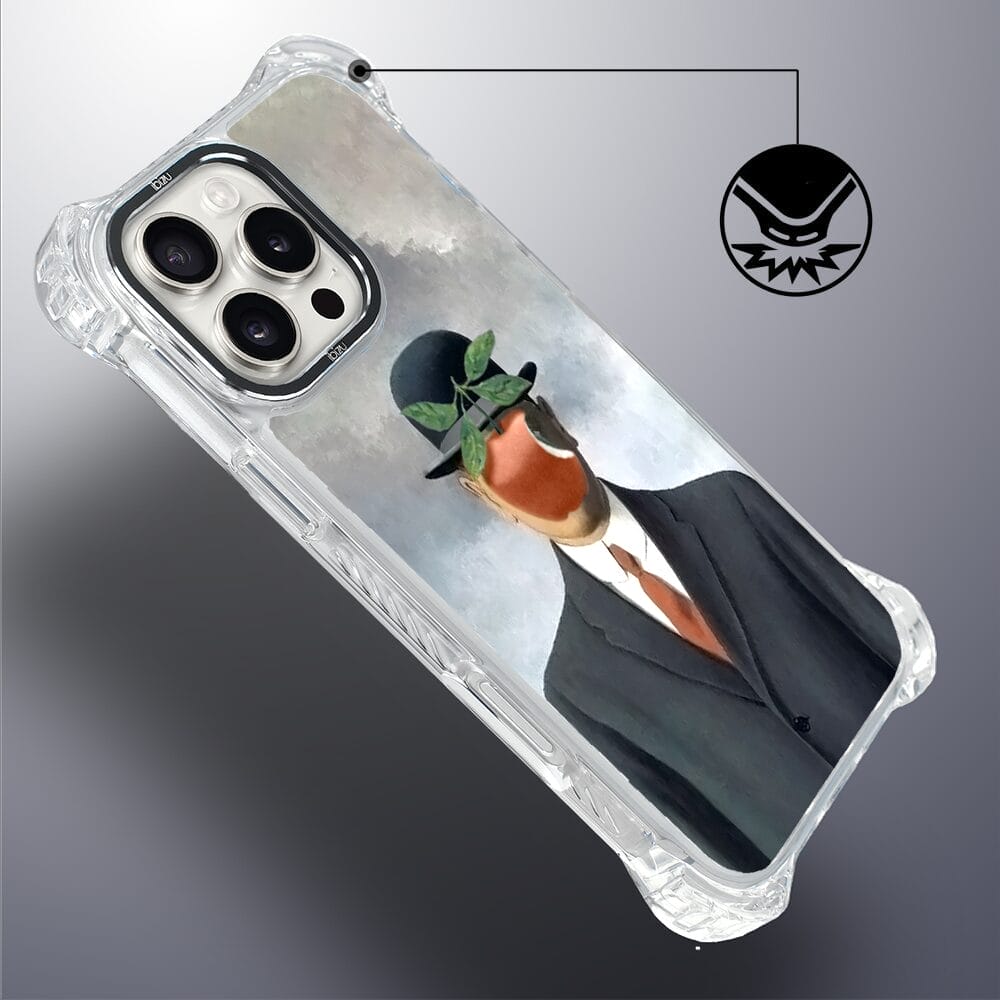 Etui do iPhone 16 Pro Max IBIZU DropGuard Ultra z MagSafe, Rene Magritte, syn człowieczy - obrazek 5