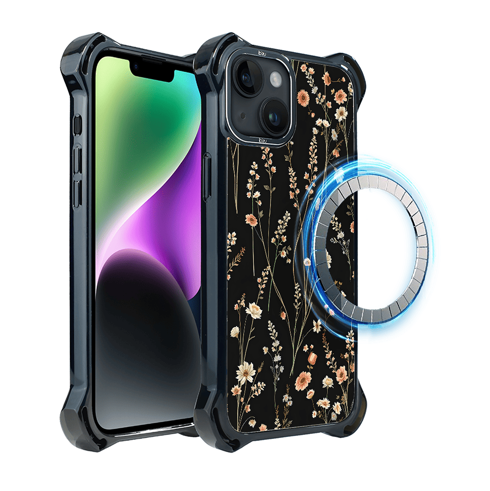 Etui iPhone 14 Plus IBIZU DropGuard Ultra z MagSafe, Pastel Bloom, Północny ogród