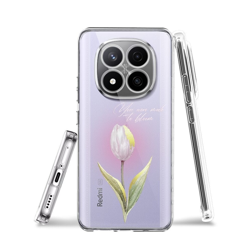 Etui do Xiaomi Redmi Note 14 Pro Plus 5G przeźroczyste, silikonowe Flexi, kwiaty, tulipan - obrazek 3