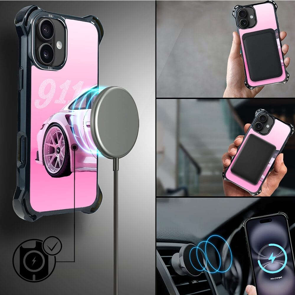 Etui do iPhone 16 Plus IBIZU DropGuard Ultra z MagSafe, TechDrive, 911 różowe - obrazek 8