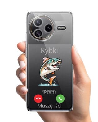 Etui do Xiaomi POCO F7 Ultra przeźroczyste, silikonowe Flexi, rybki dzwonią