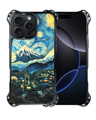 Etui do iPhone 16 Pro IBIZU DropGuard Ultra z MagSafe, Van Gogh, gwieździsta noc