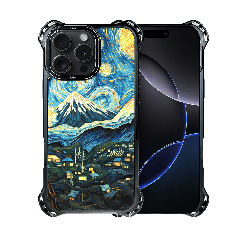 Etui do iPhone 16 Pro IBIZU DropGuard Ultra z MagSafe, Van Gogh, gwieździsta noc - obrazek 2