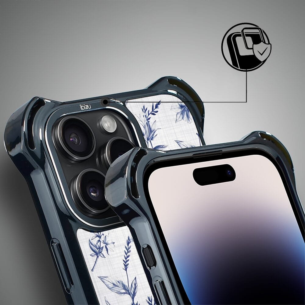 Etui iPhone 14 Pro IBIZU DropGuard Ultra z MagSafe, Pastel Bloom, Lazurowe szepty - obrazek 3