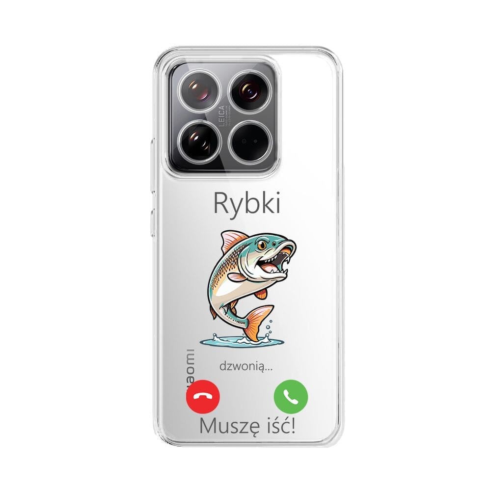 Etui do Xiaomi 14 przeźroczyste, silikonowe Flexi, rybki dzwonią