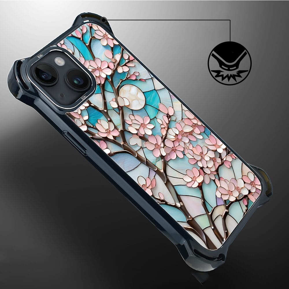 Etui do iPhone 14 IBIZU DropGuard Ultra z MagSafe, Barwy Szkła, Księżycowa Wiśnia - obrazek 4