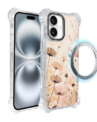 Etui iPhone 16 Plus IBIZU DropGuard Ultra z MagSafe, Boho, Kwiatowa łąka