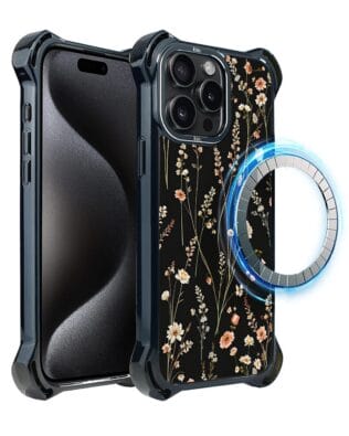 Etui iPhone 15 Pro IBIZU DropGuard Ultra z MagSafe, Pastel Bloom, Północny ogród