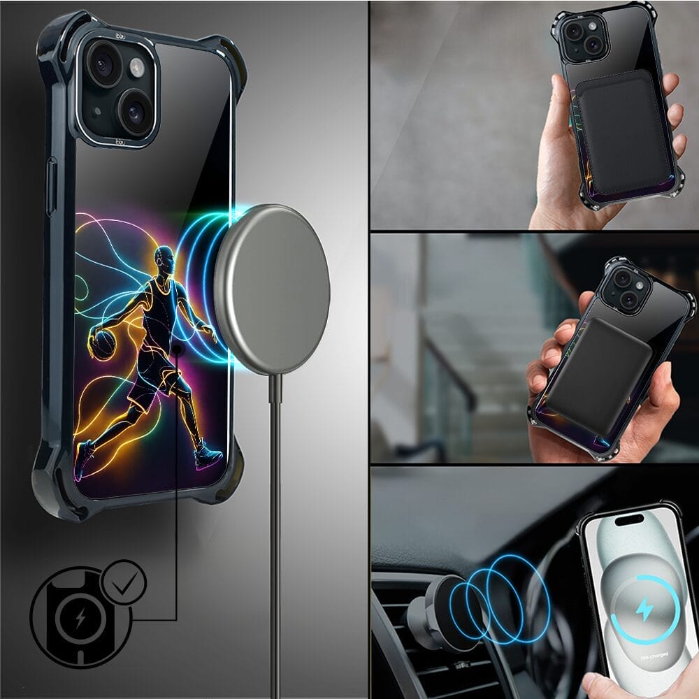 Etui do iPhone 15 IBIZU DropGuard Ultra z MagSafe, #ElectroMove, Duch koszykówki - obrazek 8
