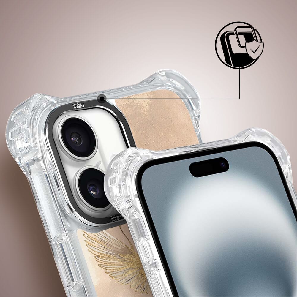 Etui iPhone 16 Plus IBIZU DropGuard Ultra z MagSafe, Boho, Złote żurawie - obrazek 3