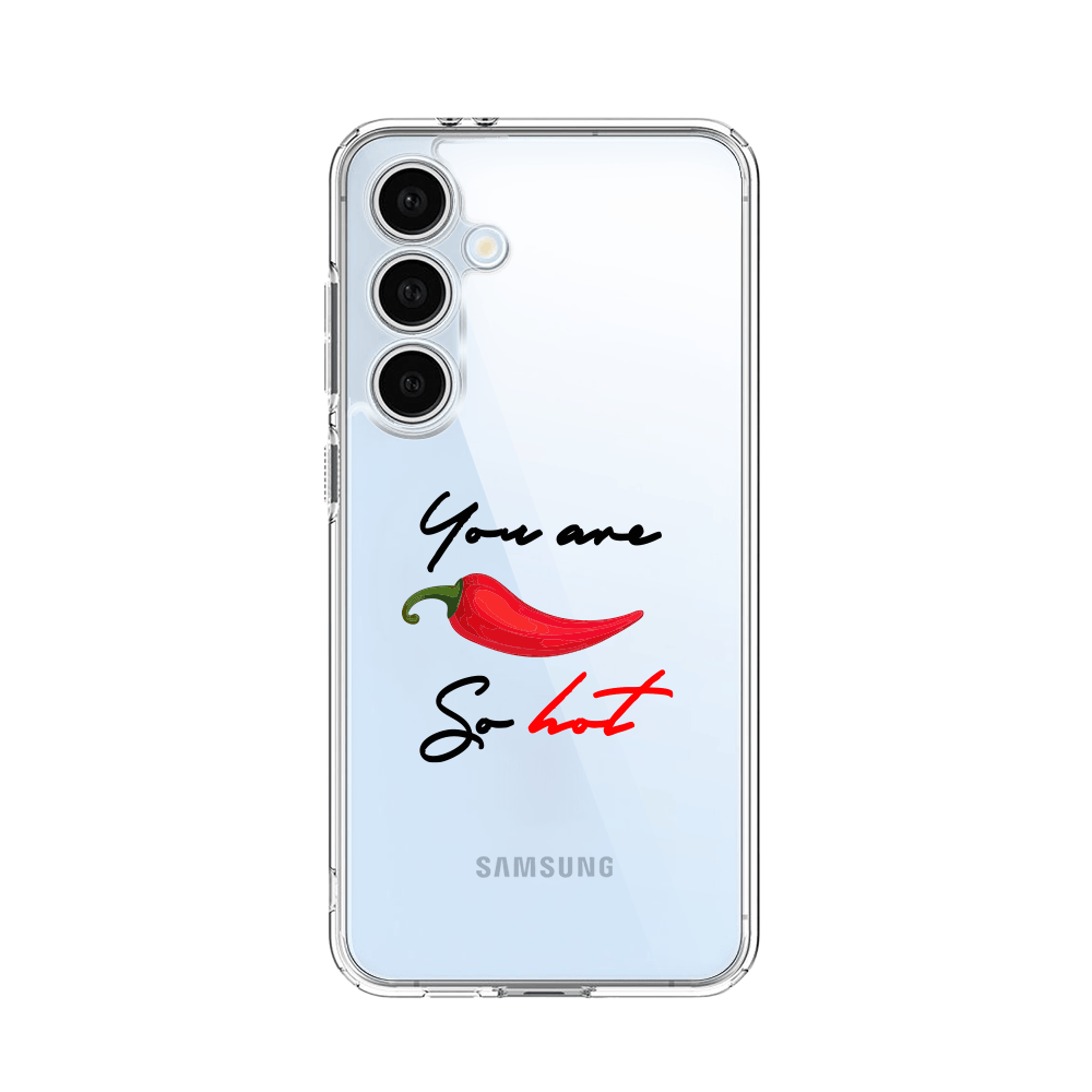 Etui do Samsung Galaxy S24 FE przeźroczyste, silikonowe Flexi, papryczka chilli