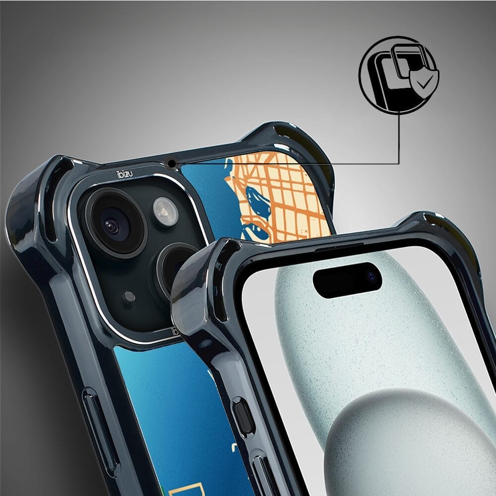 Etui do iPhone 15 Plus IBIZU DropGuard Ultra z MagSafe, mapy świata, Dubai - obrazek 3