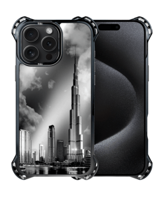 Etui do iPhone 15 Pro Max IBIZU DropGuard Ultra z MagSafe, Noir City, Burj Khalifa