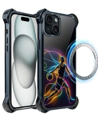 Etui do iPhone 15 Plus IBIZU DropGuard Ultra z MagSafe, #ElectroMove, Duch koszykówki