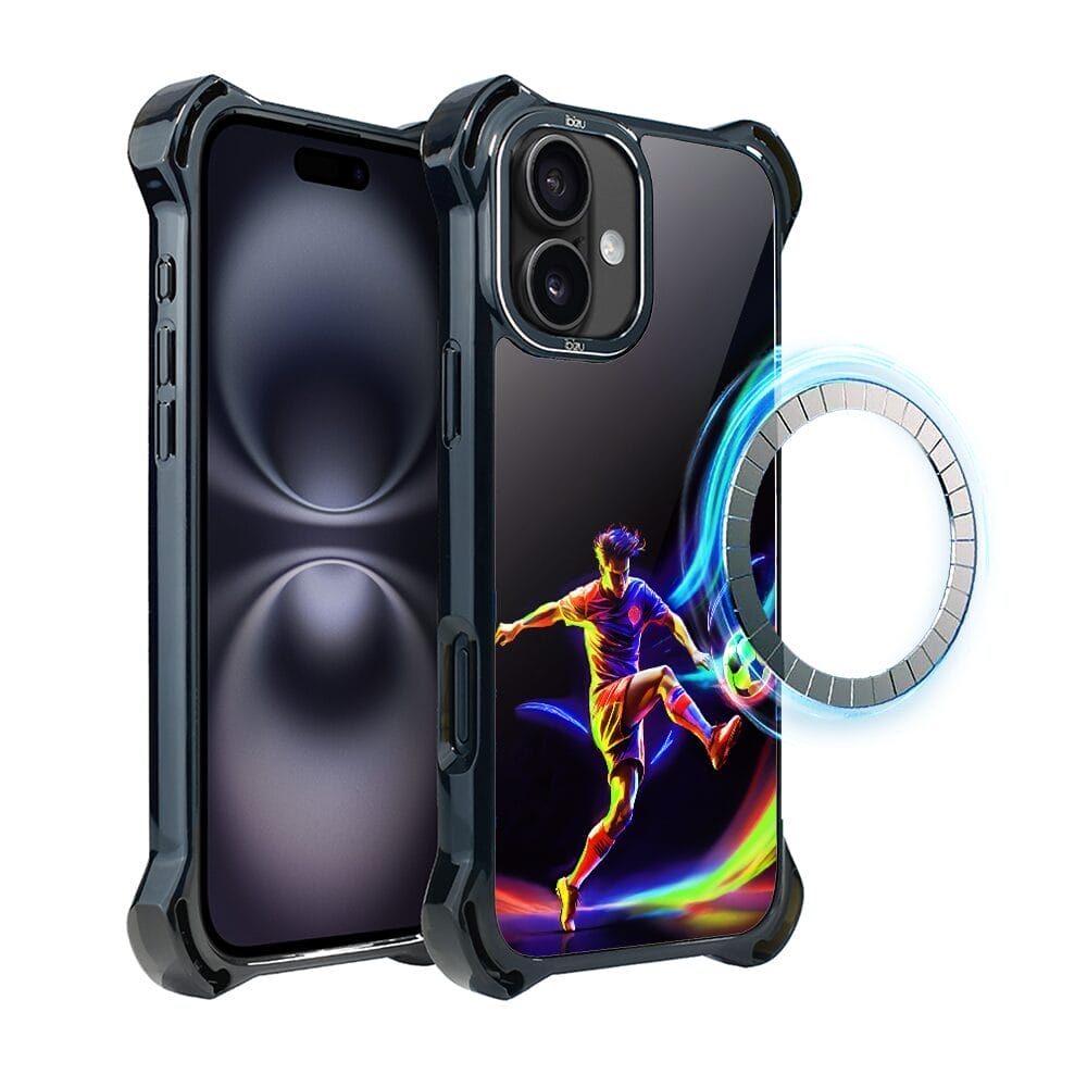 Etui do iPhone 16 Plus IBIZU DropGuard Ultra z MagSafe, #ElectroMove, W rytmie piłki nożnej