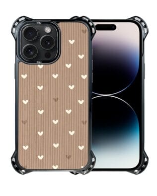 Etui do iPhone 14 Pro IBIZU DropGuard Ultra z MagSafe, Boho, Pudrowe serca