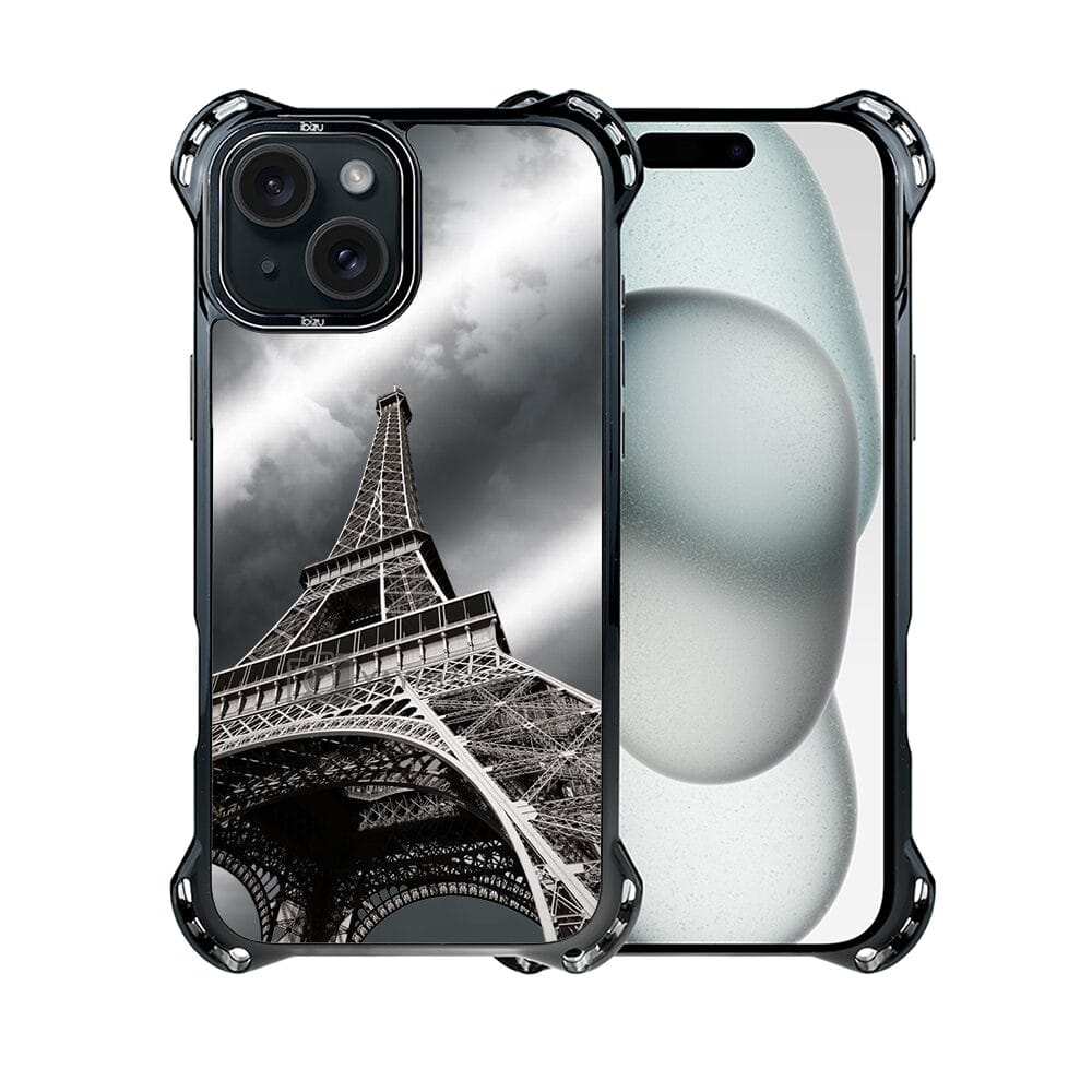 Etui do iPhone 15 IBIZU DropGuard Ultra z MagSafe, Noir City, Wieża Eiffla - obrazek 2