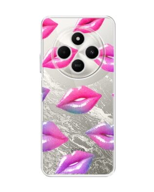 Etui do Xiaomi POCO C75 przeźroczyste, silikonowe Flexi, hologramowe usta