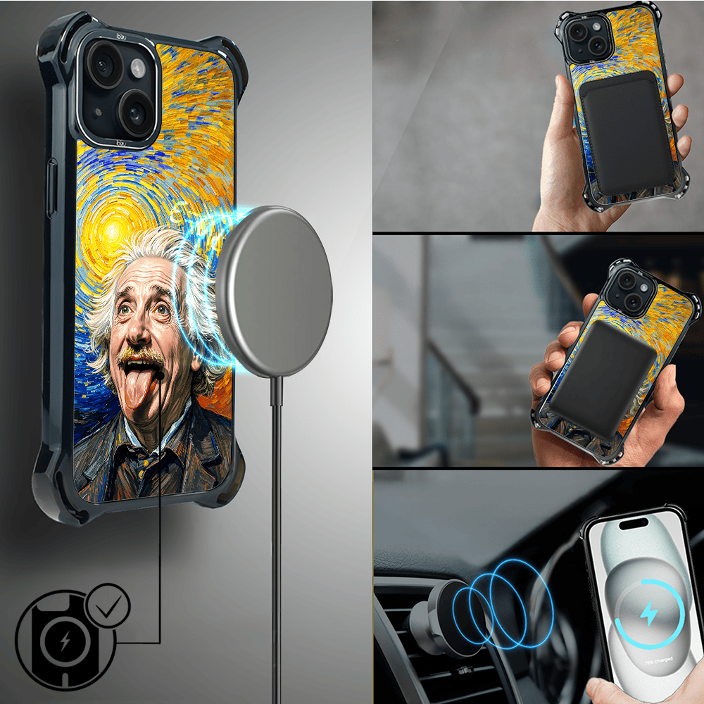 Etui do iPhone 15 IBIZU DropGuard Ultra z MagSafe, Einstein - obrazek 8