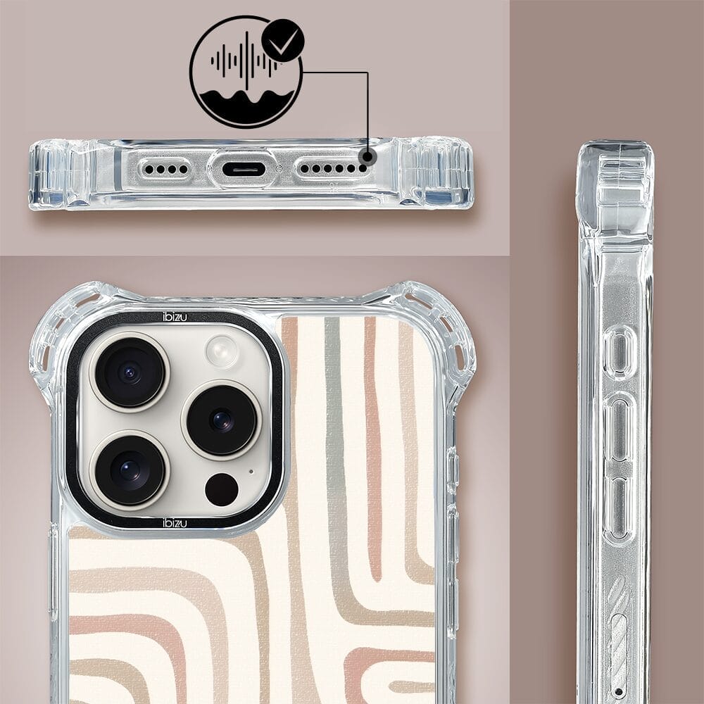 Etui do iPhone 16 Pro IBIZU DropGuard Ultra z MagSafe, Boho, Piaskowy labirynt - obrazek 3