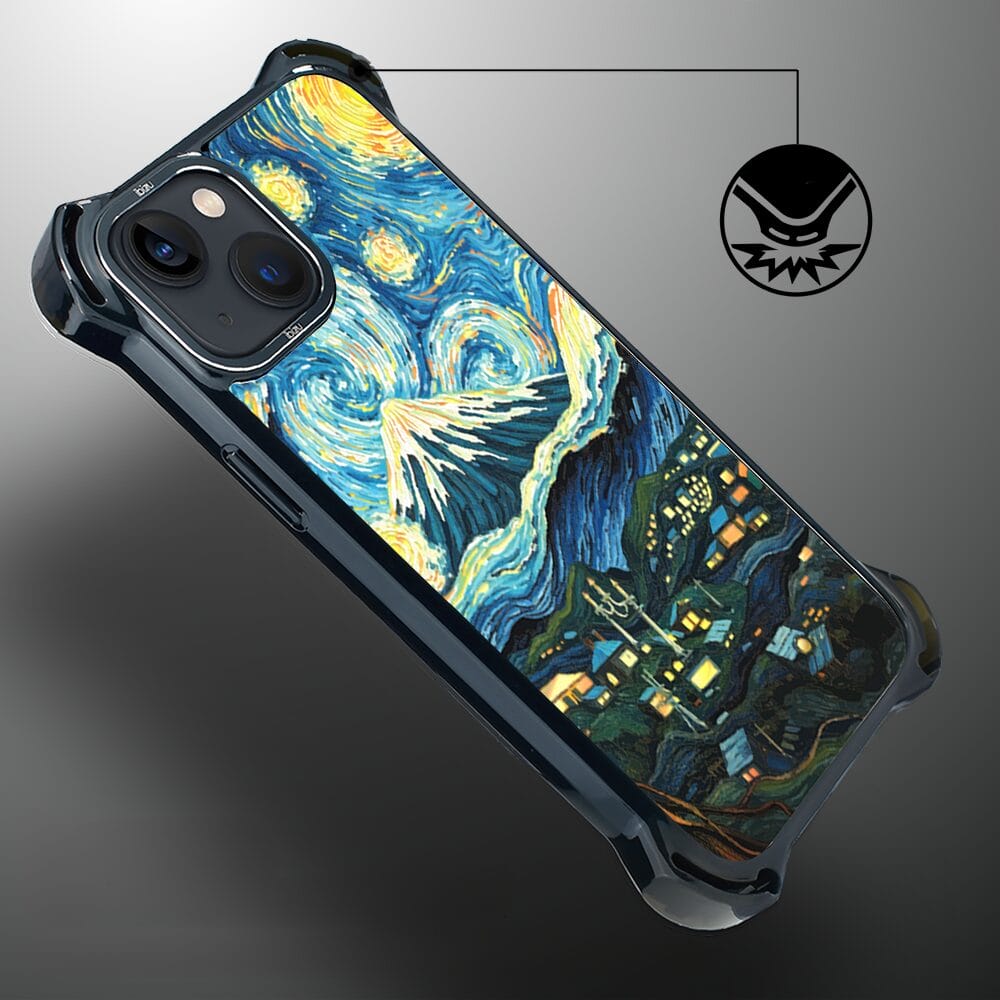 Etui iPhone 13 IBIZU DropGuard Ultra z MagSafe, Van Gogh, gwieździsta noc - obrazek 5