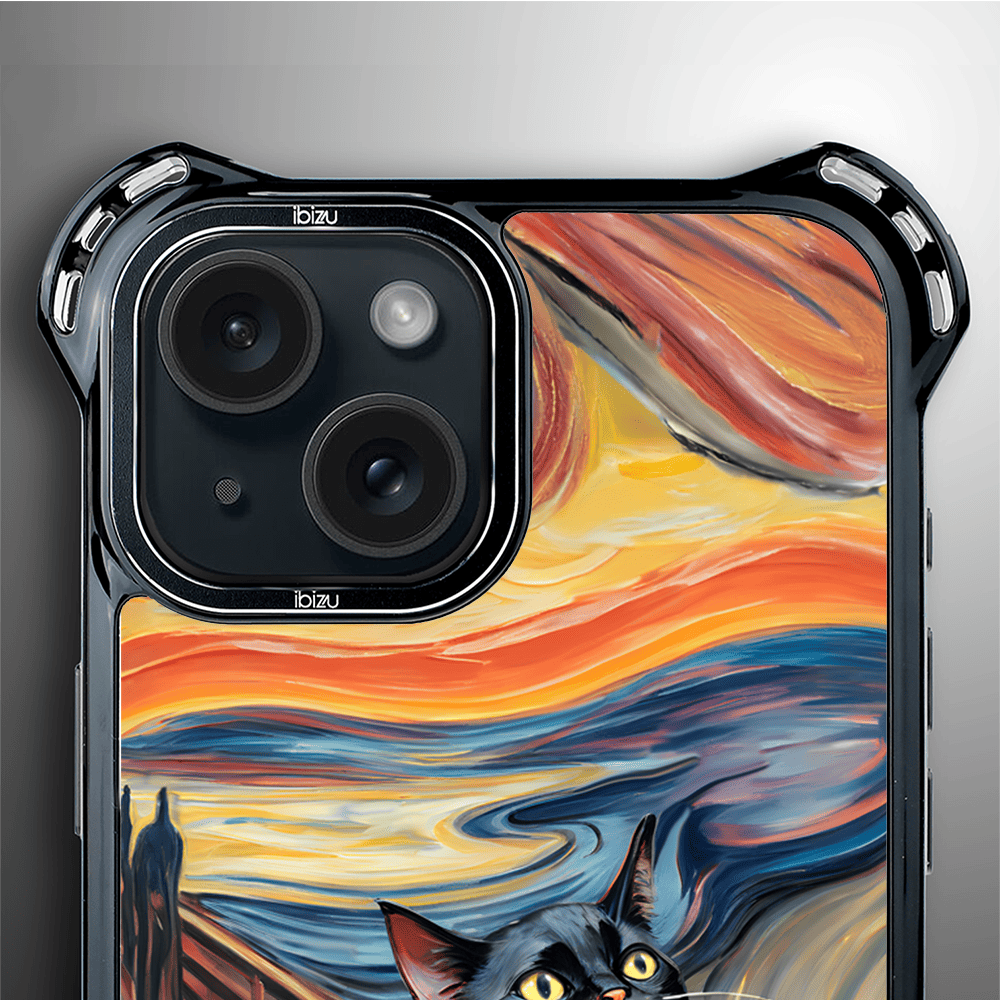 Etui iPhone 15 IBIZU DropGuard Ultra z MagSafe, Edvard Munch, krzyk kota - obrazek 5