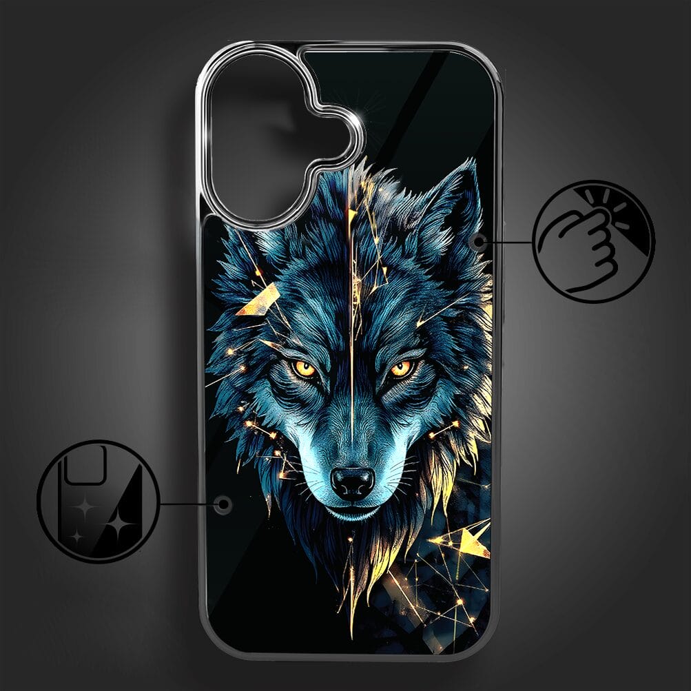 Etui do iPhone 16 Plus IBIZU Elite Glass z MagSafe wilk mocy, czarny chrom - obrazek 2