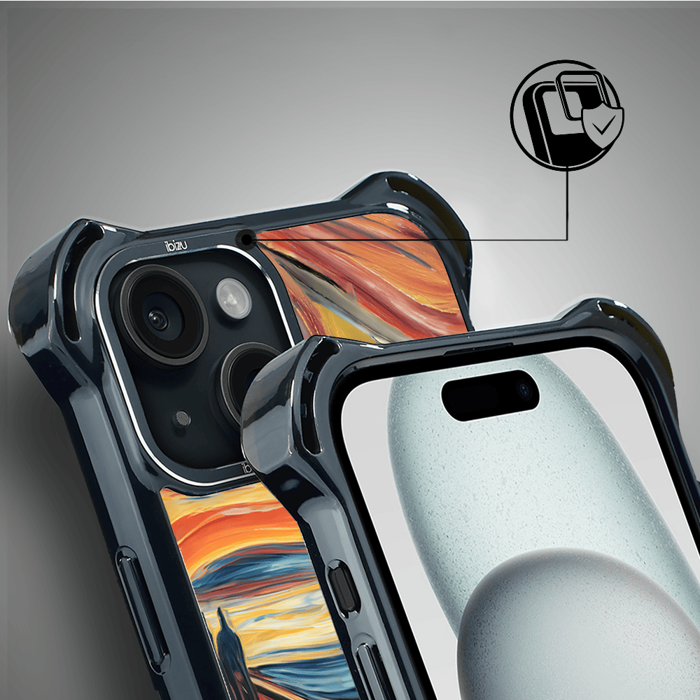 Etui do iPhone 15 Plus IBIZU DropGuard Ultra z MagSafe, Edvard Munch, krzyk kota - obrazek 3
