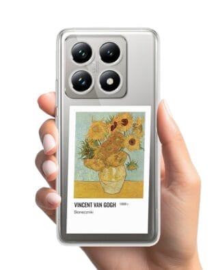 Etui do Xiaomi 14T Pro przeźroczyste, silikonowe Flexi, słoneczniki