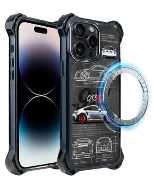 Etui do iPhone 14 Pro Max IBIZU DropGuard Ultra z MagSafe, TechDrive, 911 GT3 RS