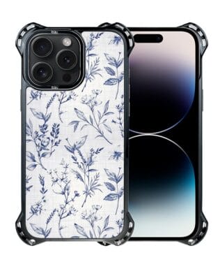 Etui iPhone 14 Pro IBIZU DropGuard Ultra z MagSafe, Pastel Bloom, Lazurowe szepty