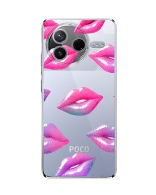 Etui do Xiaomi POCO F7 Pro przeźroczyste, silikonowe Flexi, hologramowe usta