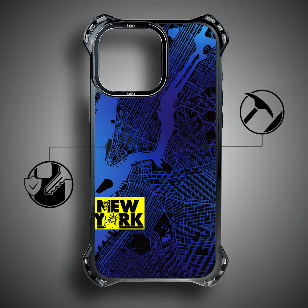 Etui do iPhone 14 Pro IBIZU DropGuard Ultra z MagSafe, Mapy Świata, New York - obrazek 7