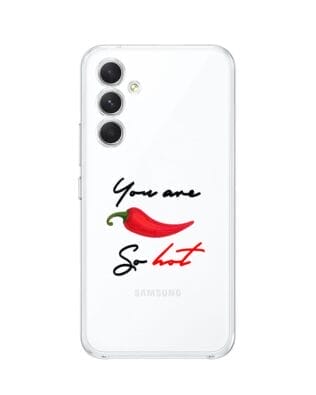 Etui do Samsung Galaxy A54 5G przeźroczyste, silikonowe Flexi, papryczka chilli