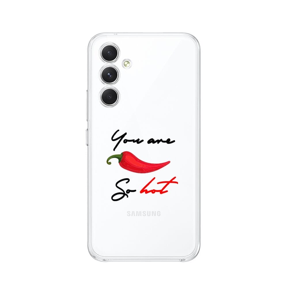 Etui do Samsung Galaxy A54 5G przeźroczyste, silikonowe Flexi, papryczka chilli
