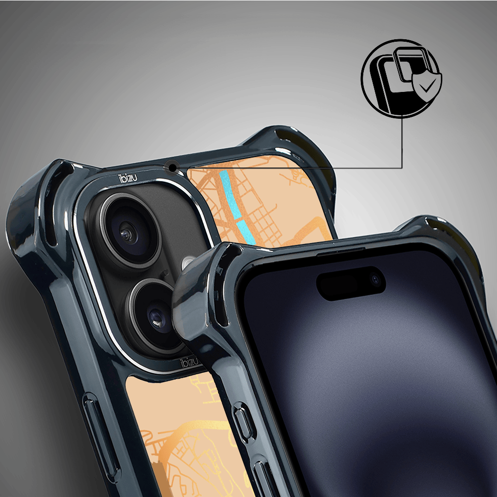 Etui do iPhone 16 IBIZU DropGuard Ultra z MagSafe, mapy świata, Rome - obrazek 3