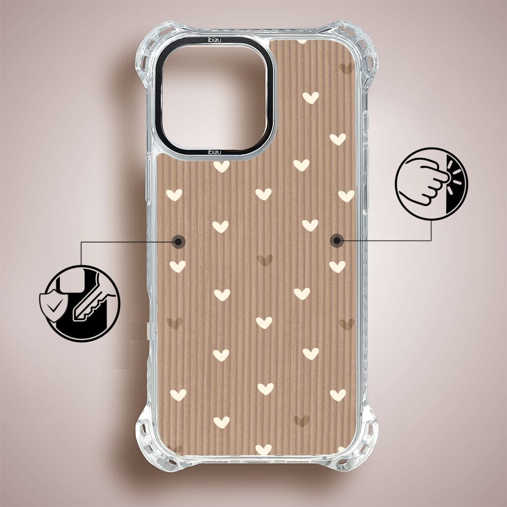 Etui do iPhone 16 Pro Max IBIZU DropGuard Ultra z MagSafe, Boho, Pudrowe serca - obrazek 7