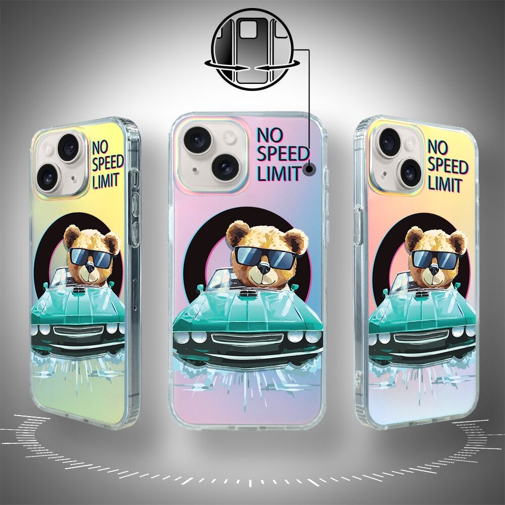 Etui do iPhone 14 IBIZU California Sunset z MagSafe, zmieniające kolor, Blue Car, niebieski samochód - obrazek 2